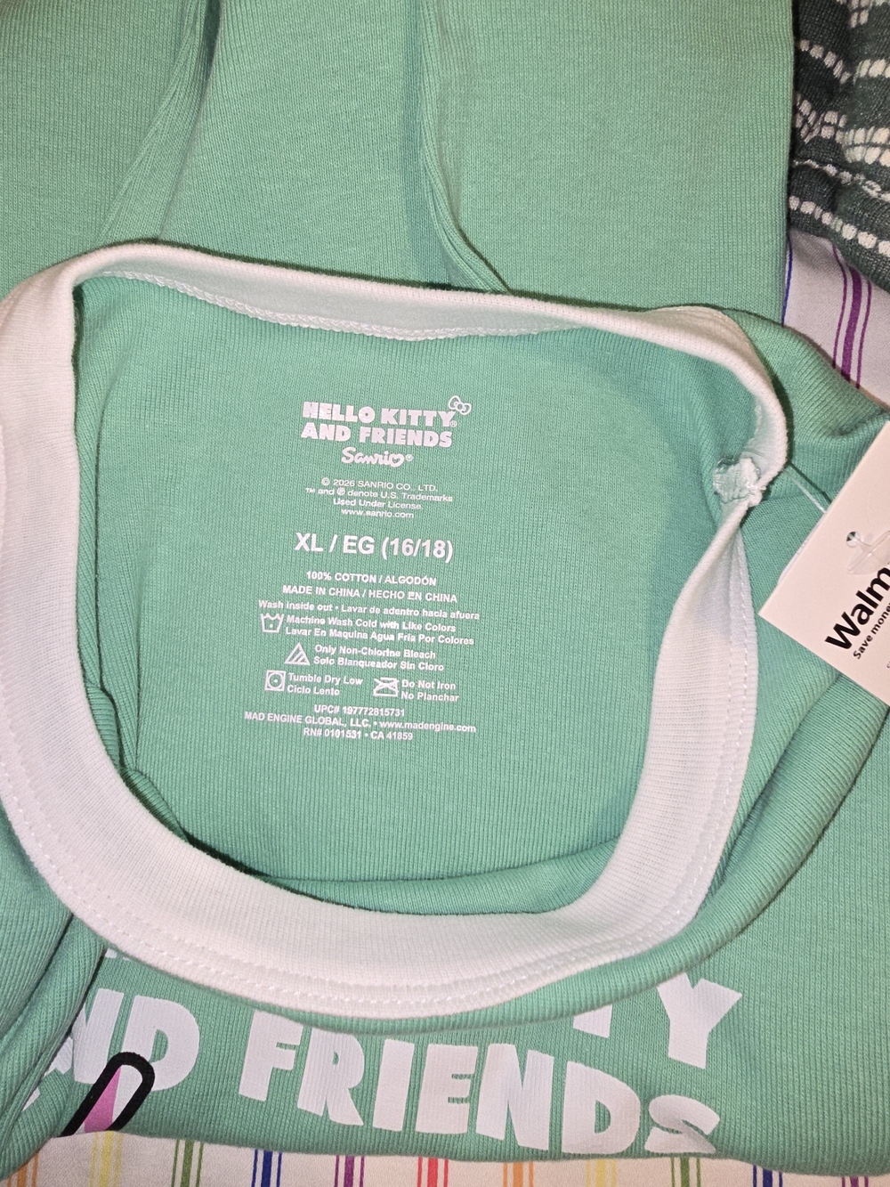 Hello Kitty and Friends Green Ringer Tee - Picture 4 of 4